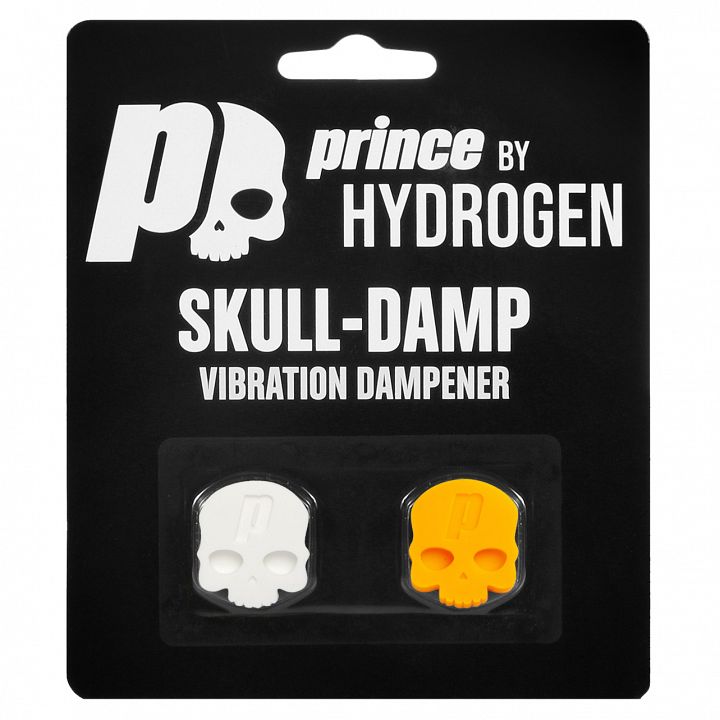 Prince Hydrogen Skull-Damp Vibration Dampener 2-Pack White / Orange